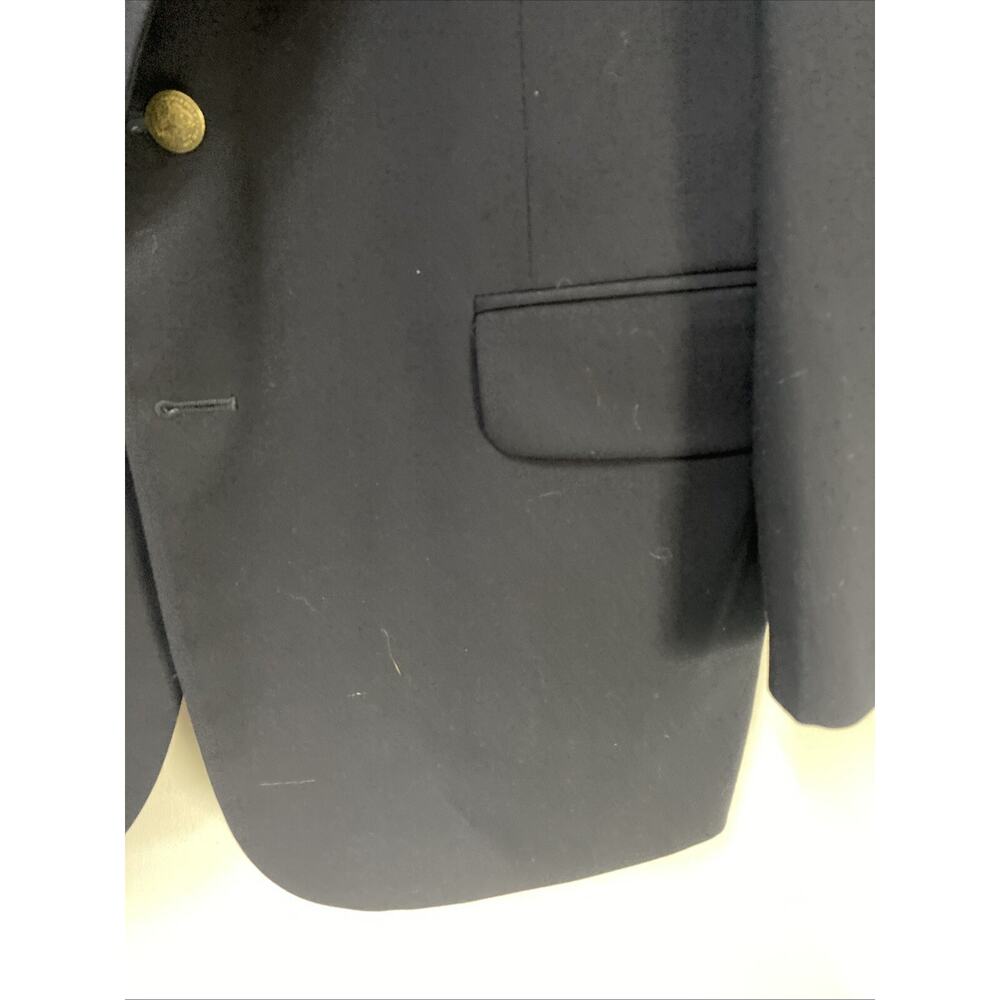 Oscar De La Renta Mens 44R Black 100% Wool 2-Buttons Blazer Sport Coat - Picture 2 of 16